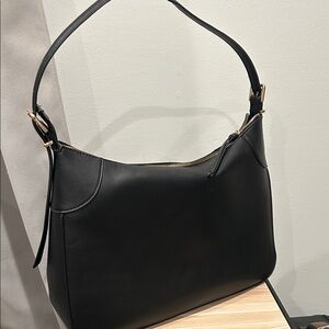 H&M Black Shoulder Bag with Gold Accents